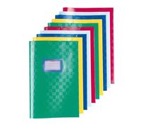 Herlitz 5204003 10er Packung Hefthüllen, A4, PP, Baststruktur, 100 my, farbig so