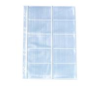 Herlitz 5894209 Business Card Case A4 with 10 Compartments, Clear, Pack Of 10, 100 Items, 1