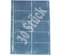 Herlitz 5894209 Business Card Case A4 with 10 Compartments, Clear, Pack Of 10, 30 Stück, 1