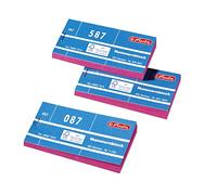 Herlitz 892703 Number Pads 1-1000 105 x 50 mm 1000 Sheets Assorted Colors, Pack of 10