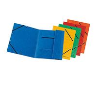 Herlitz A4 3-Flap File with Elastics - Assorted Colours (10 Pieces)