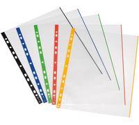 Herlitz A4 Colored Border Punched Pocket (50 Pieces)