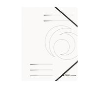 Herlitz A4 Colorspan Elastic Folder - White (5 Pieces) 5 White