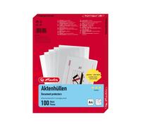 Herlitz A4 Cut Flush Folder - Clear (100 Pieces) 1 transparent