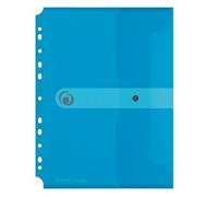 Herlitz A4 Filing Paper Document Folder - Transparent Blue (Pack of 6)