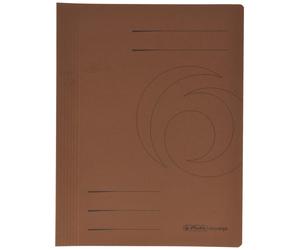 Herlitz A4 Manilla Folded Flat File - Brown (Pack of 10)