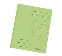 Herlitz A4 Manilla Folded Flat File - LightGreen (Pack of 10) Blue,Green