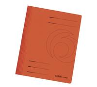 Herlitz A4 Manilla Folded Flat File - Orange (Pack of 10)