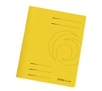 Herlitz A4 Manilla Folded Flat File - Yellow (Pack of 10)
