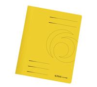 Herlitz A4 Manilla Folded Flat File - Yellow (Pack of 10)