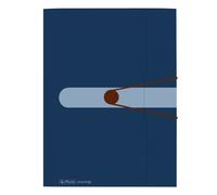Herlitz A4 Recycling Paper Wallet Folder - Dark Blue (Pack of 3)