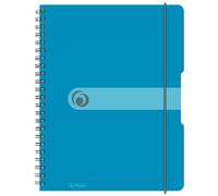 Herlitz A4 To Go Spiral Pad - Tranparent Blue (80 sheets)
