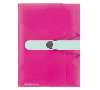 Herlitz A4 Wallet Folder with Whirl Button - Cool Pink (Pack of 3)