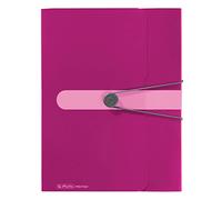 Herlitz Archive Box A4 Polypropylene with Spine Label Back Width 4 cm, 1 Piece, Design Print Opaque Apple Berry