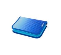Herlitz Dip Dye School Pencil Case Blue - 2 Slips, with Equipment 31 Elements, Organizer, Gradient (14x20,3x3,5 cm)