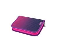 Herlitz Dip Dye School Pencil Case Pink - 2 Slips, with Equipment 31 Elements, O