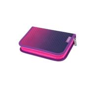Herlitz Dip Dye School Pencil Case Pink - 2 Slips, with Equipment 31 Elements, Organizer, Purple-Pink (14x20,3x3,5 cm)