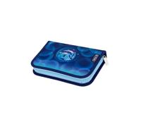 Herlitz Dolphin Ride School Pencil Case - 2 Slips, with Equipment 31 Elements, Organizer, Navy Blue (14x20,3x3,5 cm)