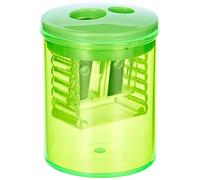 Herlitz Double-Barrelled Pencil Sharpener with Container for Shavings - 1 in Blister Pack