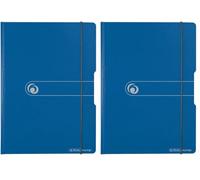Herlitz Easy Orga to Go A4 Polyfoam Clipboard Folder - Blue (Pack of 2)