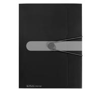 Herlitz Easy Orga To Go A4 PP Wallet Folder - Opaque Black (Pack of 3)