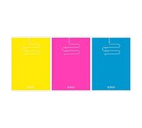 Herlitz® Exercise Book A5 Squared 16 Item Cards Soft Cover Brulion Notepad Sketchbook for Writing Calligraphy School Study Student Colour Blocking