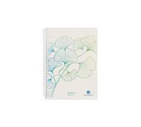 Herlitz Greenline Ginkgo 50033508 Spiral Pad A5 70 Sheets Squared
