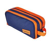 Herlitz Herluitz Double Pencil Case Plain Blue/Orange, Pack of 1, Blue/Orange, Kindergepäck, Writing case