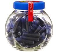 Herlitz Ink Cartridges in Glass with Screw, Pack of 100