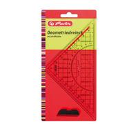 Herlitz Large geometry triangle with handle, 1 piece in transparent pack | Herlitz Geometric triangle 25 cm, transparent, plastic with handle strip