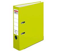 herlitz maX.File Protect A4 Folder, A4, 8 cm Spine Width, Light Green, Lime Green, Insert Spine Label, Edge Protection, 1 Piece