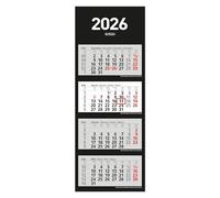 Herlitz mehr-monats Wall Calendar 2026 with Day Indicator (1 Piece, 4 Months)
