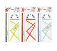 Herlitz My.Pen 4-Piece Geometry Set 2X Set Squares 1x Ruler 30 cm and 1x Protractor 10 cm