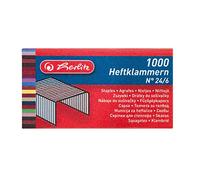 Herlitz No. 10 Staples, 2X Galvanised 1000 Pieces On Card No. 24/6