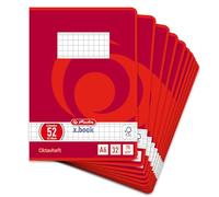 Herlitz Octave Notebook, A6, 60 Sheets, FSC Mix, Pack of 10 Rot, Kariert