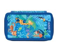 Herlitz Pencil Case 3 Compartments with Accessories, Children's Bag for School Utensils, Functional Utensils Set for Students, Jungle Safari
