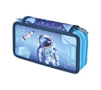Herlitz Pencil Case Double with Equipment, Children's School Supplies Case, Functional Student Tool Set, Cosmic Explorer