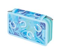 Herlitz Pencil Case Double with Equipment, Children's School Supplies Case, Functional Student Tool Set, Lucky Horse