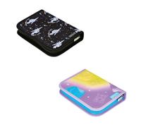 Herlitz Pencil Case Extendable One Flip with Equipment, Children's School Supplies Case, Functional Tool Set for Student, Mix of Patterns 1