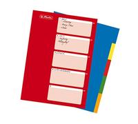 Herlitz Ring Binder A4 Subject Dividers 5 Part with Index Polypropylene Europunched 1-20