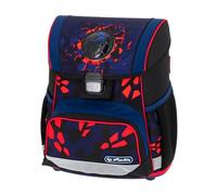 herlitz School Bag Set of 4 Loop Kick Off Blue Red 17 L Ergonomic Satchel with Light Weight 1st Class Boy Girl Children
