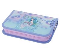 Herlitz® School Pencil Case Folding with Equipment 31 Pieces | Organizer for Accessories, School Supplies | Children's Set | Youth | Zipper | for Girl Mystic Mermaid, Multicolor, Extendable with
