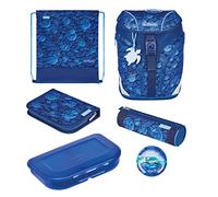 Herlitz SoftLight Plus Greenline Deep Sea School Bag, blue, 38 x 28 x 23 cm, Greenline Deep Sea