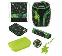 Primary School Backpack SoftLight Plus Greenline Explorer Filled Pack of 1, multicoloured, 38 x 28 x 23 cm, Casual