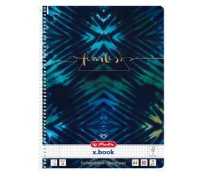 Herlitz Spiral Pad A4 80 Sheets Line Style 28 New Batik Fearless Pack of 1 White
