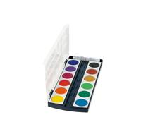 Herlitz ST12 Watercolour Set with Opaque White (12 Colors) | Paint box | Ink box for children | Interchangeable paint bowls