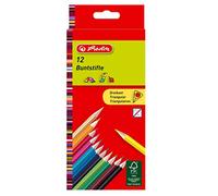 Herlitz Triangular Coloured Pencils Made of Wood, FSC 12 Farben