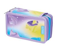 Herlitz Triple Pencil Case with Equipment, Children's School Supplies Case, Functional Student Tool Set, Little Monster