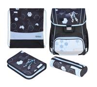 Herlitz Unisex Kids Loop Plus Primary School Bag, Black, Blue, Black, Blue, 31 x