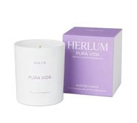 Herlum Pura Vida Candle - Luxury Scented Candle with Geranium & Pink Peppercorn, Vegan & Sustainable, Rapeseed and Coconut Wax, Recycled Glass Jar - Made in The UK